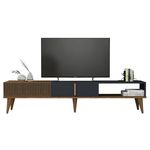 Comodă TV Trendy Milan Alt, Nuc, Antracit