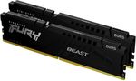 64GB DDR5-5600MHz  Kingston FURY Beast (Kit of 2x32GB) (KF556C40BBK2-64), CL40-40-40, 1.25V, Black