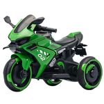 Mașină electrică pentru copii Richi (RTW8) Motocicleta verde pe acumulator pentru copii (29631)