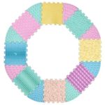 Коврик игровой Ortek 13240 Covoras masaj picioare - Pastel Mix 12900 (16 buc)