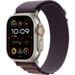 Apple Watch Ultra 2 GPS + Cellular 49mm Titanium Case with Indigo Alpine Loop - Medium,  MRET3
