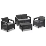 Mobilier pentru grădină Hydro S Set mobilier terasă Novara, 4 persoane, Antracit