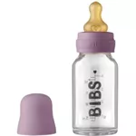 Поильник BIBS 5013300 Biberon din sticla Mauve cu tetina din latex 0+ luni, 110ml
