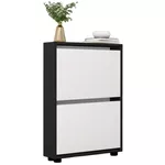 Raft pentru încălțăminte Mobildor-Lux Leo Slim 100x16x86H cm Anthracite/White