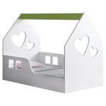 Кровать Happy Babies House Heart L01 70x140 (White/Pastel Green)