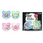 Tommee Tippee латексная пустышка Basics Glow Dark, 6-12 мес. 2шт