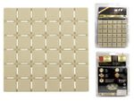 Набор ковриков для ванны 6шт 13X13cm MSV Quadro бежевые