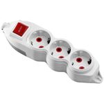 Розетка электрическая Mono Electric Групповая розетка 3P с белым выключателем Orion