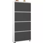 Полка для обуви Mobildor-Lux Leo Slim 70x16x164H cm White/Anthracite