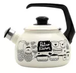 Чайник Metalac 57031 Ceainic emailat Retro D20cm, 2.5L, maner bachelit, cu fluier