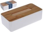 Cutie pentru servetele EH 26X13X8.6cm, capac din bambus, PP