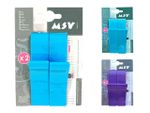 Cârlige pentru suportul de uscarea prosoapelor MSV, 2 buc, albastru/violet, din plastic
