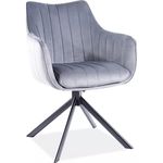 Стул Signal Azalia velvet czarny stel/szary bluvel 14