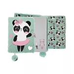 Блокнот St.RIGHT 57887 Agenda cu lacat, A5, 96foi, 3D Panda ballerina, coperta plus