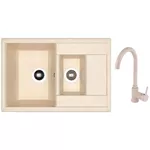 Мойка кухонная со смесителем Dr.Gans Astra 760K + SanDonna F 7073 bej