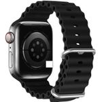 Curea Dux Ducis Ocean Wave Version Apple Watch 42MM/44MM/45MM, Black