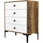 Комод Trendy Lizbon 537-Nuc, Alb 76x90x40cm (GTR001657)