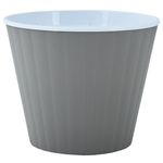 Ghiveci pentru flori Aleana 114034 Ibis cu fund dublu 15,7x13,0cm, cacao/white