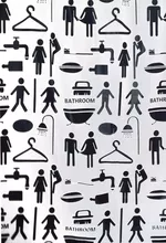 Занавеска для ванной Bisk 06847 PEVA COUPLE alb/negru 180x200