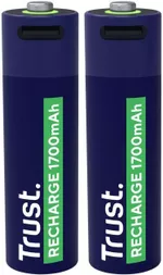 Acumulator Trust TR25584 USB-C Rechargeable Battery AA 1700 mAh, 2 Pack