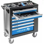 Система хранения инструментов Hoegert HT7G049-307 Тележка инструментальная 7 ящиков, 307 предмета