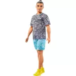 Păpușă Barbie HJT09 Ken Fashionist în tricou cu imprimeu paisley