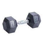 Гантель гексагональная обрезиненная 12,5 кг PowerFIT