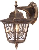 Aplică exterior Vivalux VIV004198 de gradina LYON, pe perete, E27, direcționat în jos, alama antica