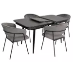 Set masă și scaune Evelin di Costacurta стол DT-432-3R B + 4 стула YTC-097B Dark grey