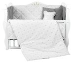 Детское постельное белье PernaMea Set lenjerie 8 piese Coronita Gri (PM.102145/2)