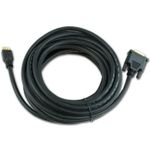 Cable HDMI to DVI  7.5m Cablexpert, male-male, GOLD, 18+1pin single-link, CC-HDMI-DVI-7.5MC