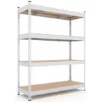 Raft de depozitare Nex Home Raft metalic Titan 1800x1600x600mm, 4 nivele MDF, galvanizat
