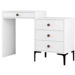 Măsuţa de toaletă Trendy Lizbon 556, Alb, 124x84x40cm (masa de machiaj) (GTR001465)