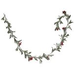 Decor de Crăciun și Anul Nou Promstore 52600 Ramură decorativa cu fructe de padure rosii si frunze, 180 cm