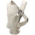 Marsupiu pentru copii BabyBjorn 021087E1 Mini 3D Jersey, Light Beige