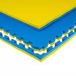 Татами мат Eva Puzzle 1x1 м, 4 см, 80 кг/м3 inSPORTline Malmeida 25287-1 yellow-blue (9387)
