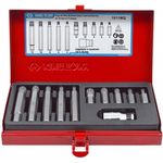 Set de tubulare, bite, duze King Tony 1011MQ вставки (бит) SPLINE 10мм, M5-12, 11 пр.