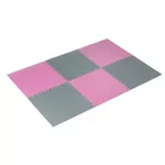 Echipament pentru yoga Thunder Covoras Puzzle mat, 6 piese (60x60x1cm) Grey-Pink