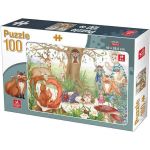Пазл Trefl 076519 Animale din pădure, 100elem