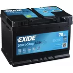 Acumulator auto Exide Start-Stop AGM 12V 70Ah 760EN 278x175x190 -/+ (EK700)