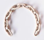 Lanț acrilic mat, 38 cm / natural