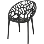 Scaun Jumi CM-102064 Scaun terasa ALBERO din plastic, Negru