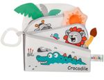 Jucărie cu pandantiv Akuku A0704 Carte senzoriala moale Zoo