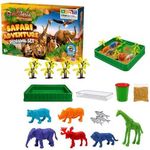 Набор для творчества Play Toys 3479 DIY Animale din Savană, dioramă cu nisip cinetic (Nikola Tesla)
