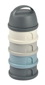 Контейнер для хранения пищи Beaba B911712 Recipient lapte praf 4 compartimente Mineral Grey/Blue