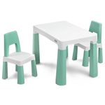 Set de mobilier pentru copii Toyz 1011 Monti Masa cu 2 scaunele menta