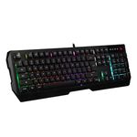 Gaming Keyboard Bloody Q135, Multimedia Hot-Keys, Neon Glare, Game Mode, Water-Resistant, Black, USB