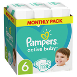 Scutece Pampers Active Baby Box 6 (13-18 kg), 128 buc.