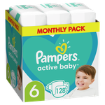 Подгузники Pampers Active Baby Box 6 (13-18 кг), 128 шт.