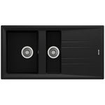 Chiuvetă bucătărie Teka Stone 60B TG 11/2B 1D tegranit Schwarzmetallic